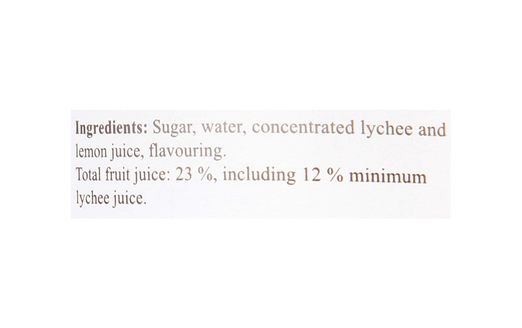 Monin Litchi, Lychee Syrup   Glass Bottle  700 millilitre